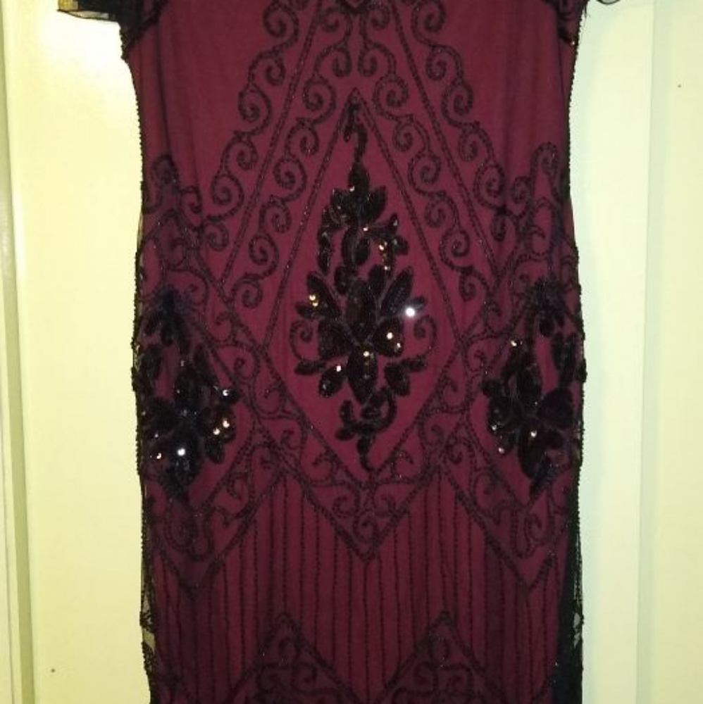 Roarin' 20,s Flapper Dress Ensemble
